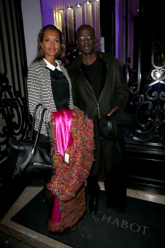 Lilian Thuram et Karine Le Marchand ont assisté à la soirée Stand up for African Mothers à Paris le 19 Novembre 2012.