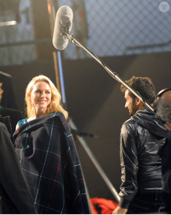 Naomi Watts sur le tournage d'un publicité à Madrid, le 21 novembre 2012.