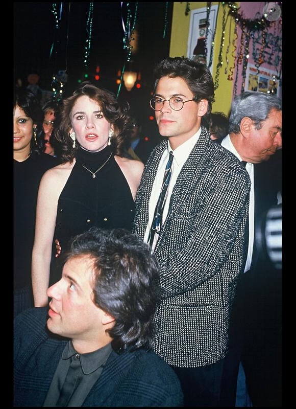 Rob Lowe et Melissa Gilbert amoureux et réunis en 1987.