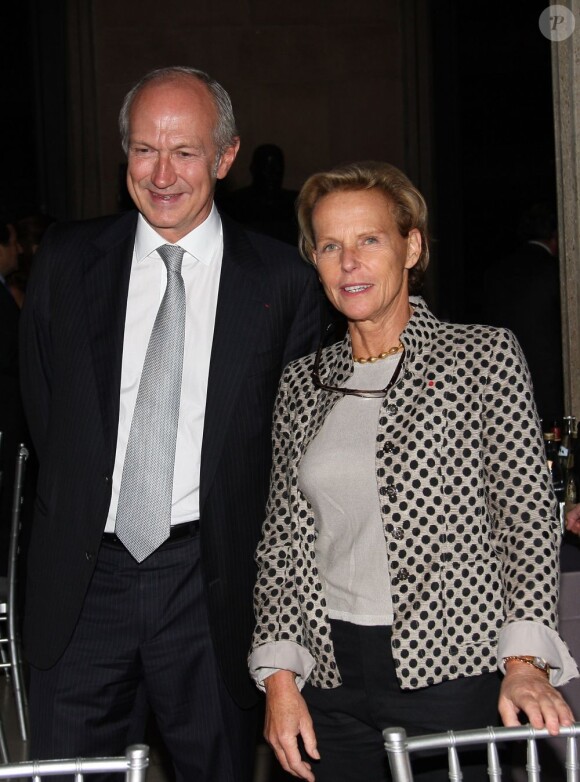 Christine Ockrent et Jean-Paul Agon lors du dîner de Gala de la French American Foundation au Palais d'Iéna à Paris le 27 Novembre 2012