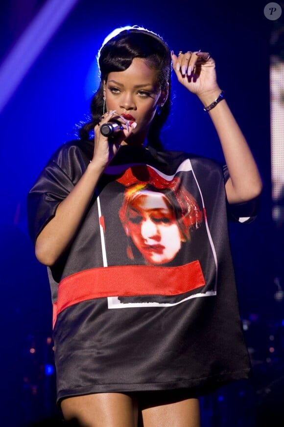 Rihanna en concert au Trianon à Paris, le 17 novembre 2012.