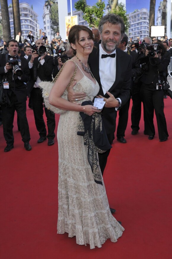 Muriel Cousin et Stéphane Guillon à Cannes, le 19 mai 2012.