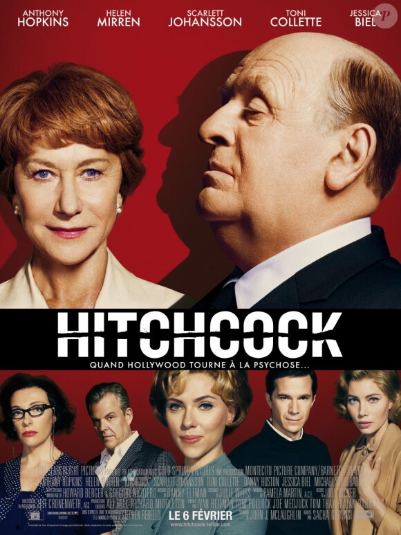 Affiche officielle française du biopic Hitchcock.
