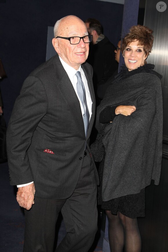 Rupert Murdoch et Peggy Siegal à New York le 5 novembre 2012.