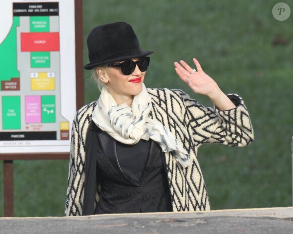 Gwen Stefani a déposé son fils Zuma à l'école à Studio City à Los Angeles le 6 décembre 2012.
