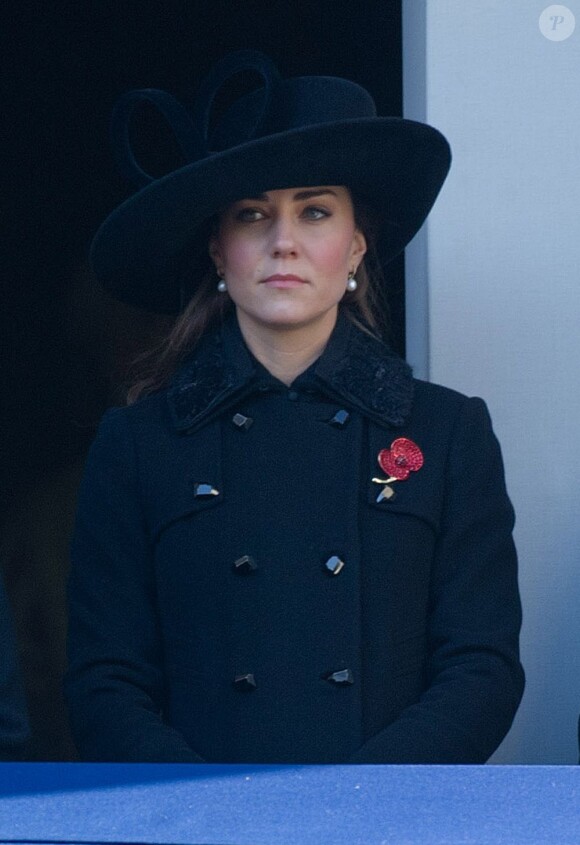 Kate Middleton lors des commemorations du 11 novembre à Londres au Cenotaph de Whitehall