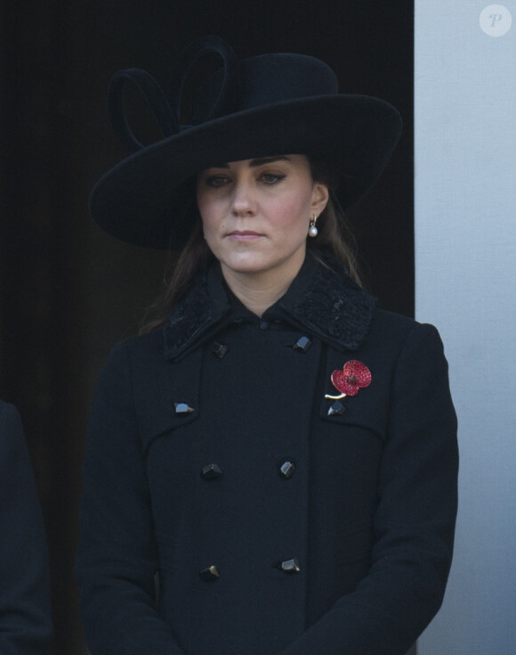 Kate Middleton lors des commemorations du 11 novembre à Londres au Cenotaph de Whitehall