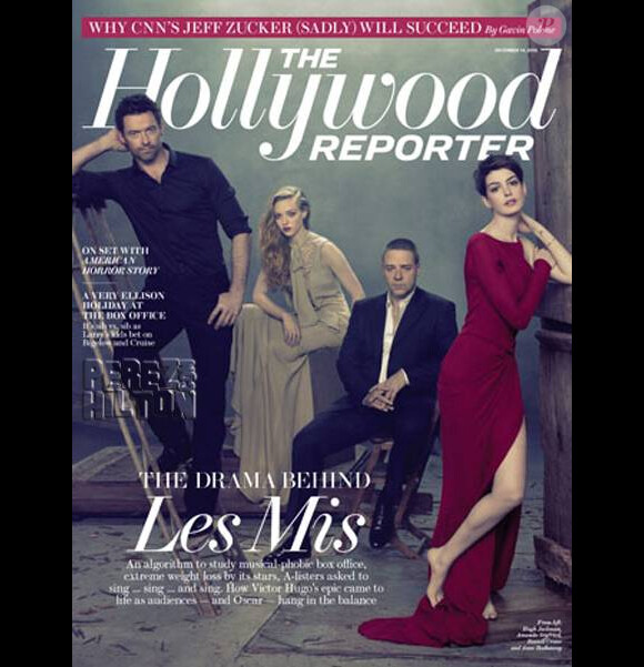 The Hollywood Reporter avec en couverture Les Misérables - janvier 2013