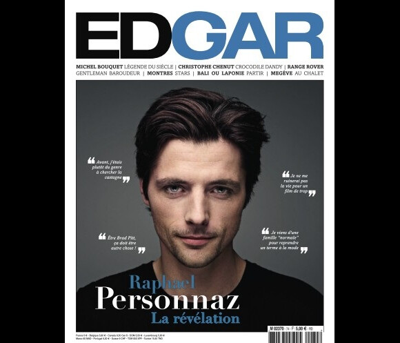 Raphaël Personnaz en couverture du magazine Edgar.