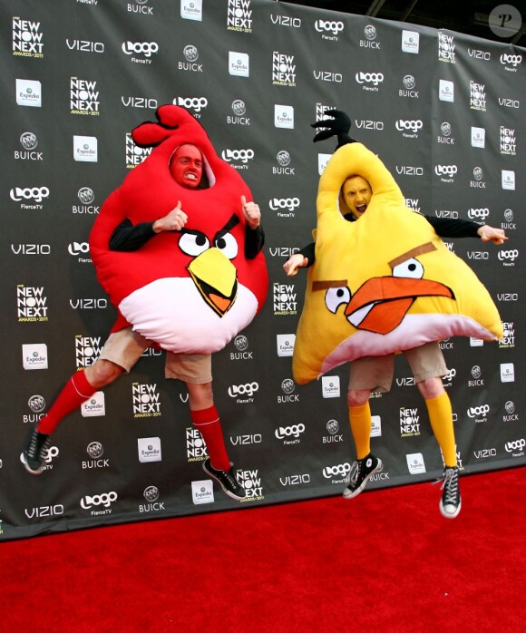 Il faudra s'habituer à voir les Angry Birds sur les tapis rouges d'Hollywood. Ils débarqueront en 2016 au cinéma. (Photo du 7 avril 2011)