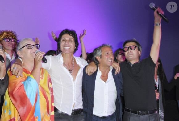 Desireless avec Richard Anconina, Jean-Luc Lahaye et Thomas Langmann à l'avant-première du film Stars 80 à l'UGC de Lyon, le 28 septembre 2012. 