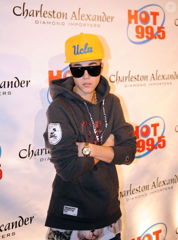 Justin Bieber lors du Washington DC Jingle Ball organisé par la station de radio Hot 99.5 au Patriot Center à Fairfax (État de Virginie). Le 11 décembre 2012.