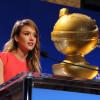 Jessica Alba pendant l'annonce les nominations aux Golden Globes 2013 au Beverly Hilton Hotel de Beverly Hills, le 13 décembre 2012.