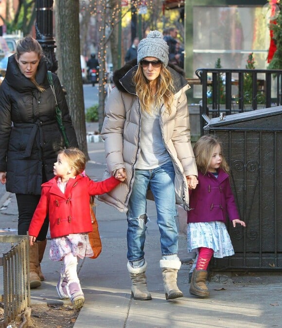 Sarah Jessica Parker et ses jumelles à New York le 13 décembre 2012