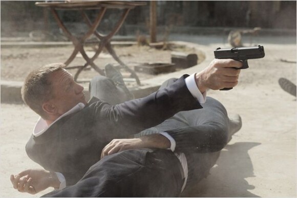 Daniel Craig à l'action dans Skyfall.