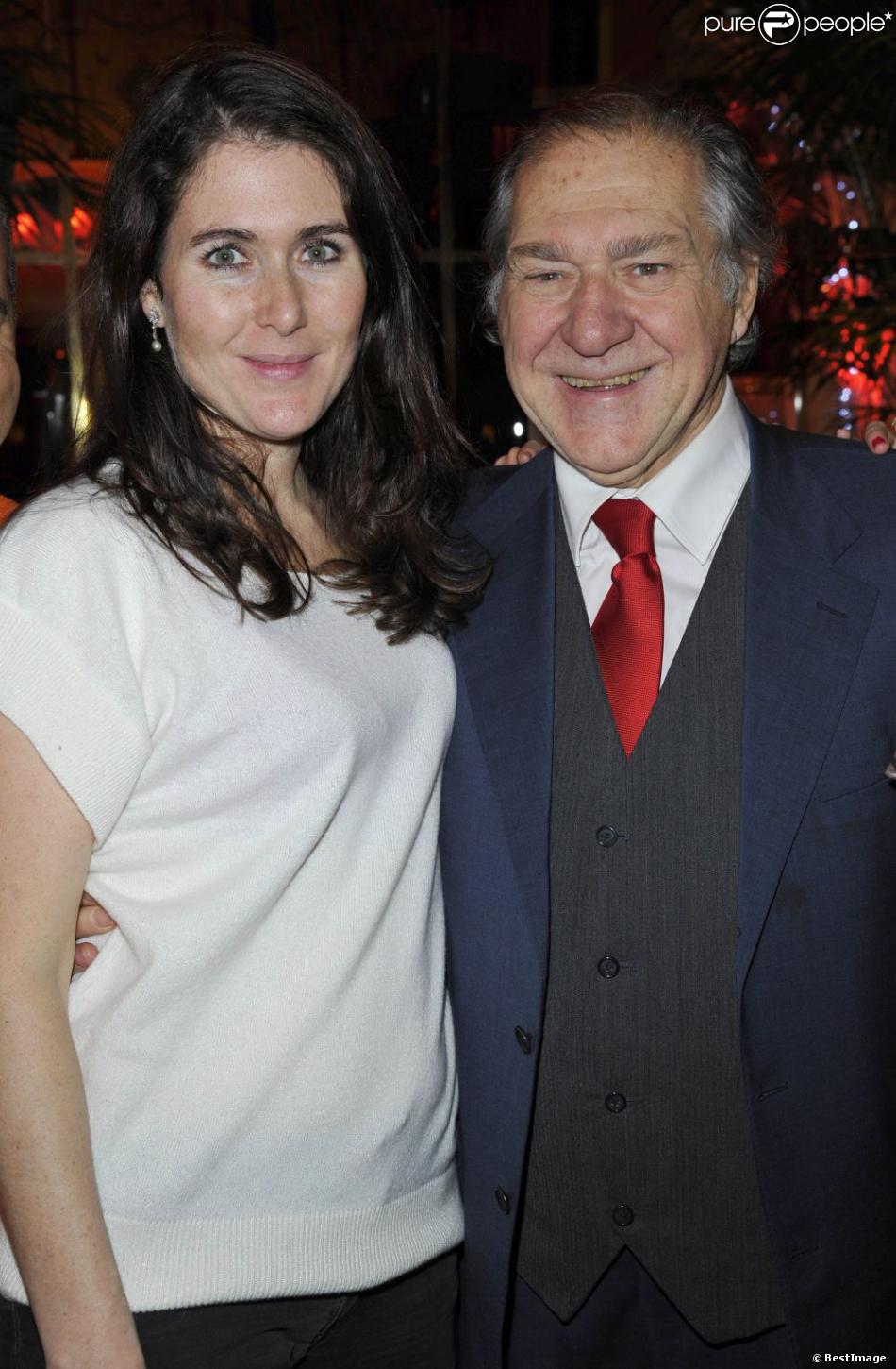 Pierre Santini et sa fille Adriana, à la première édition du prix Grand Colbert au restaurant Le Grand Colbert à Paris le 17 décembre 2012.