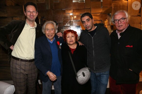 Samuel Blumenfeld, Pierre Grimblat, Vera Belmont, Tewfik Hakem et Jean-Loup Chiflet à Paris le 17 décembre 2012.