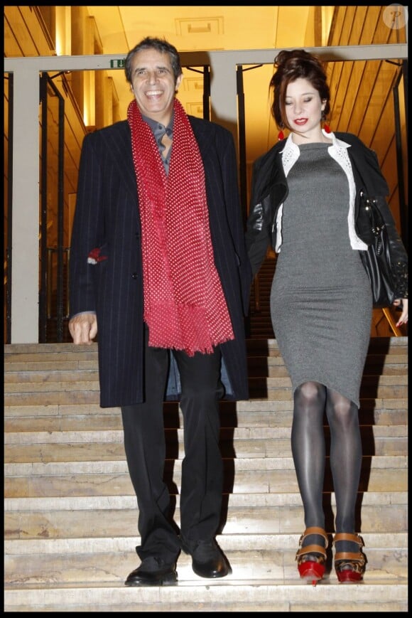 Julien Clerc et Hélène Grémillon à Paris, le 5 décembre 2012.