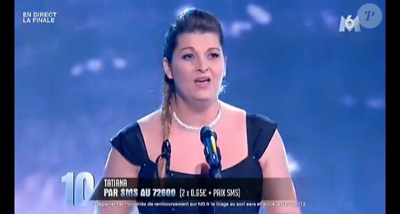 Tatiana lors de la finale de La France a un Incroyable Talent, saison 7, le mercredi 26 décembre 2012 sur M6