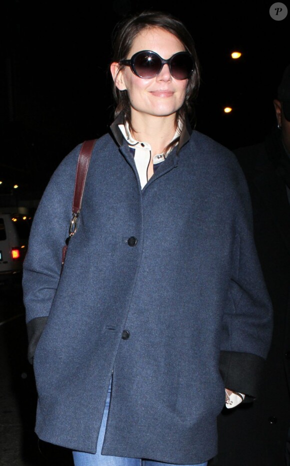 Katie Holmes se rend au théâtre à Broadway, à New York, le 28 décembre 2012.