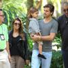 Kourtney Kardashian et son mari Scott Disick passent la journée à Miami avec leur fils Mason, le 14 décembre 2012. Ils ont visité le musée Gold Coast Railroad puis sont allés au zoo.