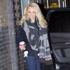 Pamela Anderson arrive aux studios ITV à Londres pour l'émission This Morning, le 3 janvier 2013.