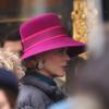 Nicole Kidman entre deux prises sur le tournage du biopic Grace of Monaco d'Olivier Dahan, à Paris, le 6 janvier 2013.