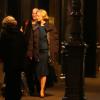 Nicole Kidman de nuit sur le tournage du biopic Grace of Monaco, d'Olivier Dahan à Paris, le 6 janvier 2013.