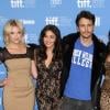 Ashley Benson, Vanessa Hudgens, James Franco, Selena Gomez, Rachel Korine au photocall du film Spring Breakers à Toronto, le 7 septembre 2012.