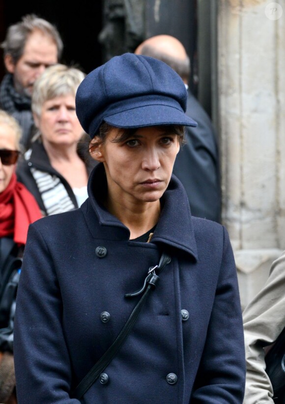 Sophie Marceau aux funérailles de Claude Pinoteau à Paris, le 11 octobre 2012.