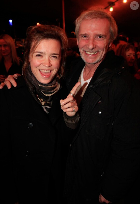 Caroline Proust et Geoffroy Thiebaut lors de la première de la pièce Menelas rebetiko rapsodie au théâtre Le Grand Parquet à Paris le 9 janvier 2013