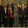 Letizia d'Espagne lors d'une audience au palais de la Zarzuela à Madrid, le 10 janvier 2013. La princesse reçoit ici les représentants de l'Asociación de Acogedores de Menores de la Comunidad de Madrid qui accueille des enfants en grandes difficultés dans la capitale espagnole.