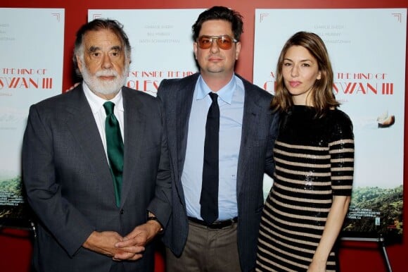Francis Ford Coppola, Roman Coppola et Sofia Coppola lors de l'avant-première de A Glimpse Inside The Mind of Charles Swan lll à New York le 10 janvier 2013.