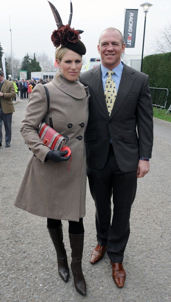 Zara Phillips et Mike Tindall à Cheltenham le 14 mars 2012