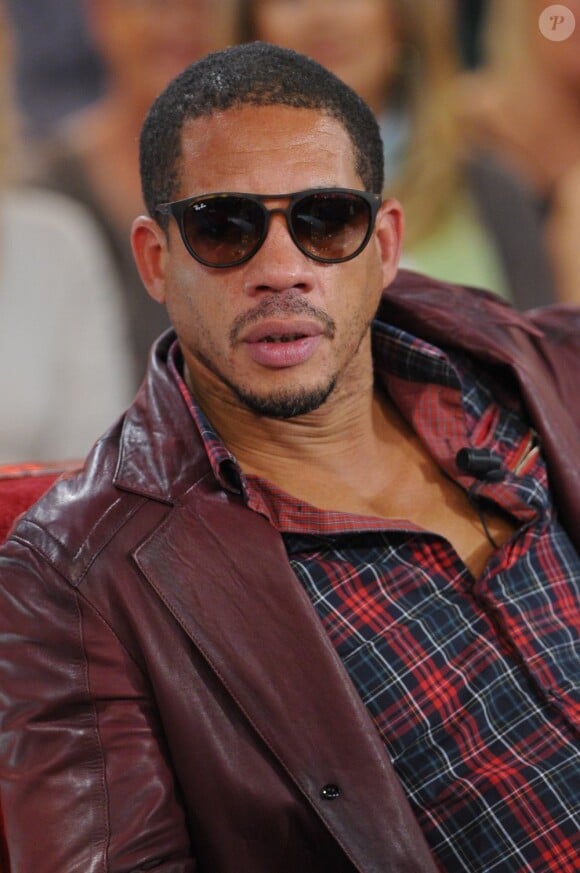 Le rappeur JoeyStarr durant l'enregistrement de Vivement dimanche le 19 septembre 2012.