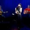 Nolwenn Leroy invitée de l'émission "Good Morning NY" chante son titre "Moonlight Shadow" à New York, janvier 2013.