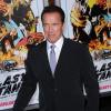 Arnold Schwarzenegger pendant la première de son film Le Dernier rempart au Grauman Chinese d'Hollywood, le 14 janvier 2013.