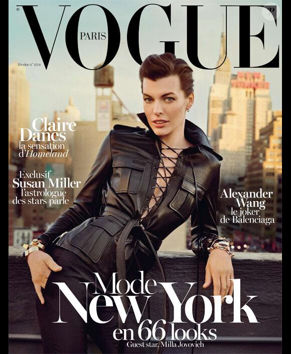 Milla Jovovich photographiée par Inez van Lamsweerde et Vinoodh Matadin en couverture du magazine Vogue Paris de février 2013.