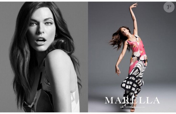 Milla Jovovich figure sur la campagne printemps-été 2013 de la marque italienne Marella.