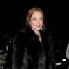 Lindsay Lohan va dîner au restaurant Nozomi à Londres le 2 Janvier 2013.