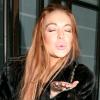 Lindsay Lohan qui quitte le restaurant Cipriani à Londres le 30 décembre 2012.