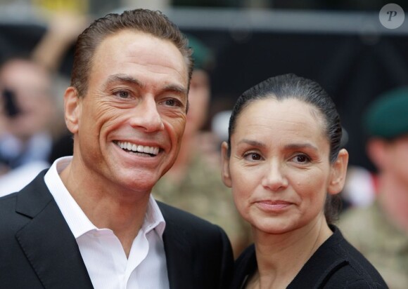 Jean-Claude Van Damme et son épouse Gladys Portugues à Londres le 13 août 2012.