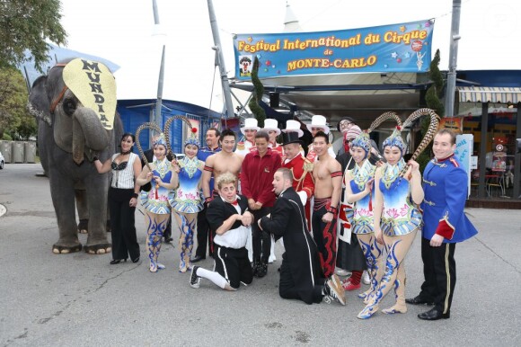 La princesse Stéphanie de Monaco posant pour le lancement de la 37e édition du Festival international du cirque de Monte-Carlo, à Monaco le 15 janvier 2013.