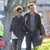 Halle Berry et son fiancé Olivier Martinez se promènent à Los Angeles le 18 janvier 2013