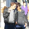Halle Berry et son fiancé Olivier Martinez font du shopping à Los Angeles le 18 janvier 2013 : balade en amoureux sous le soleil californien