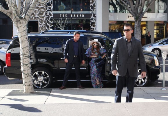 Lady Gaga au magasin de jouets Kitson Kids, à Los Angeles, le 21 janvier 2013.