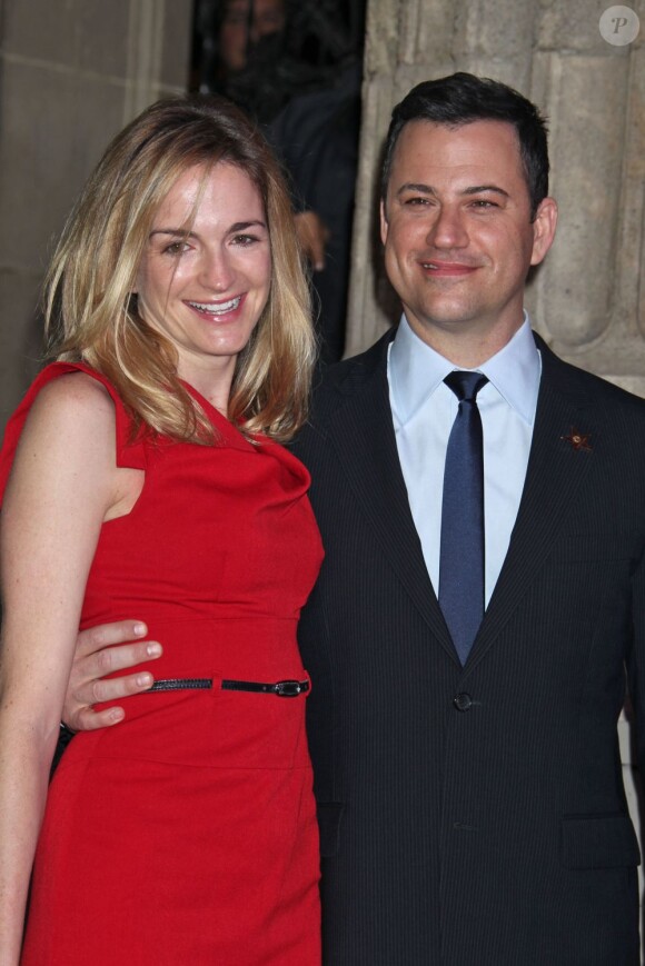 Le présentateur Jimmy Kimmel recevant son étoile sur le Walk of Fame à Hollywood, le 25 janvier 2013.