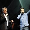 EXCLU - Enrico Macias chante avec Toma lorsqu'il fête ses 50 ans de carrière en un concert exceptionnel sur la scène de l'Olympia à Paris, le 22 Janvier 2013