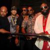 Exclusif - Harve Pierre, les rappeurs French Montana et Fabolous, Diddy et Rick Ross au LIV à Miami Beach. Le 27 janvier 2013.