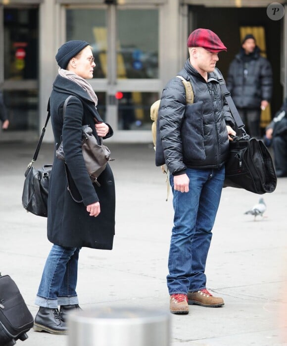 Exclu - Robin Wright et son petit ami Ben Foster à New York, le 30 janvier 2013.